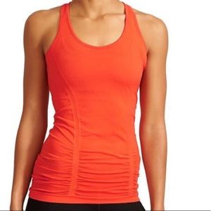 Athleta Fastest Track Racerback Workout top orange.